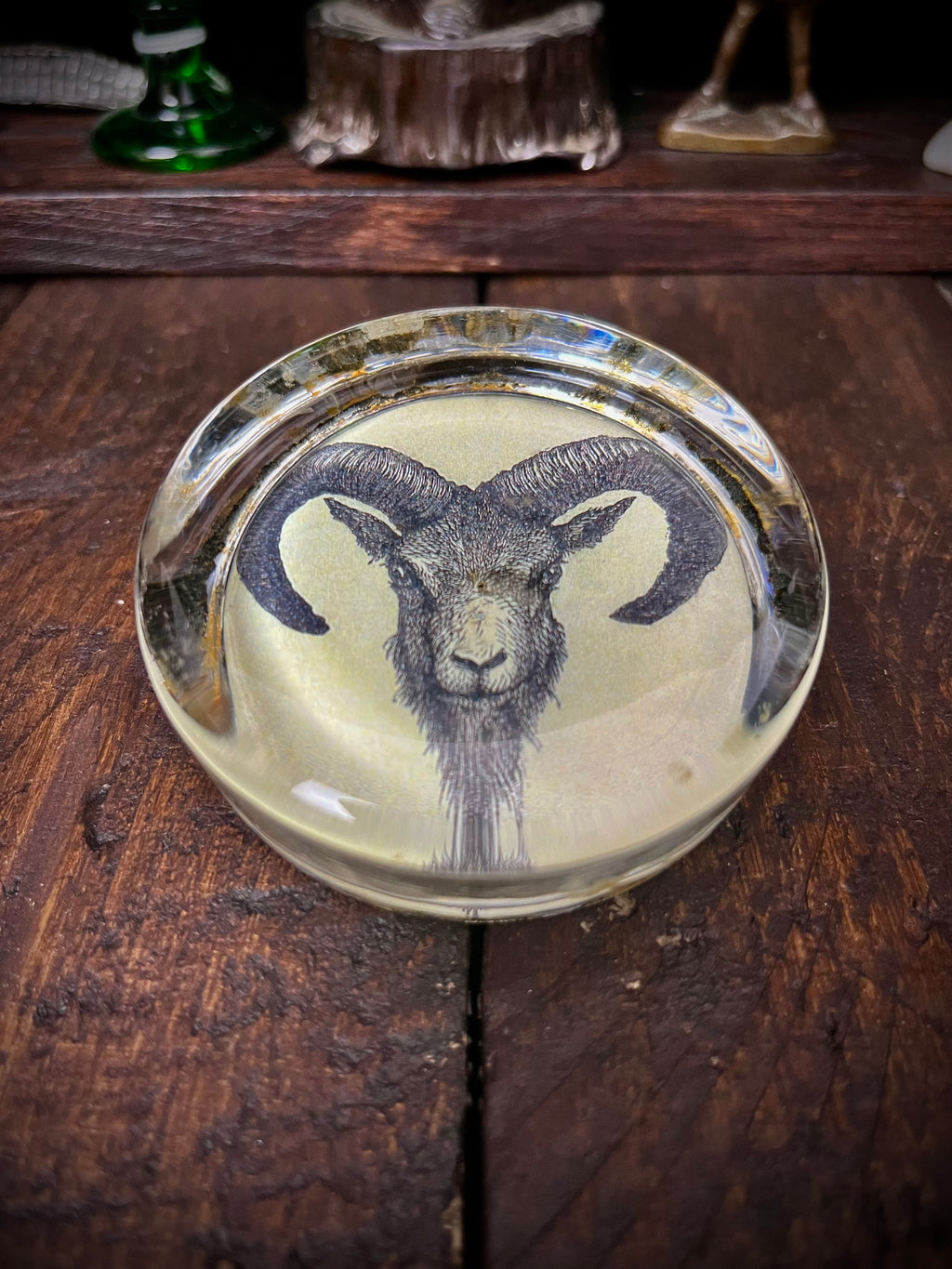 Rams Head Vintage Paperweight