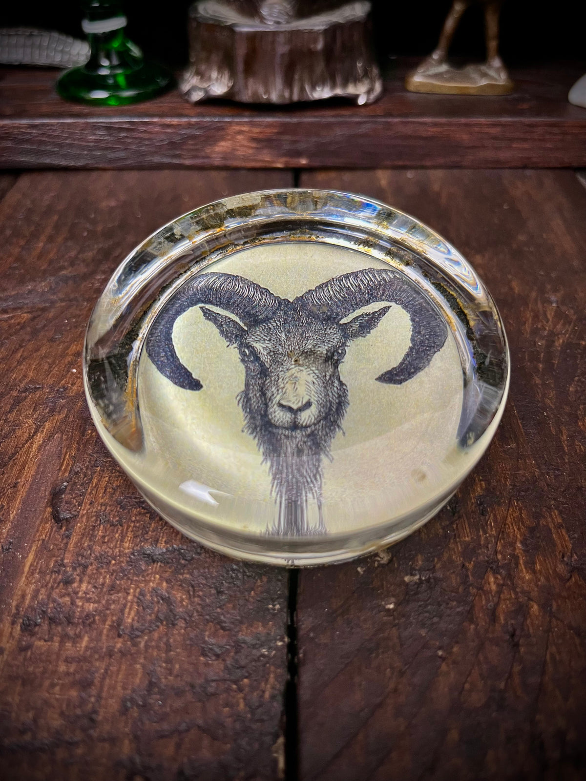 Rams Head Vintage Paperweight