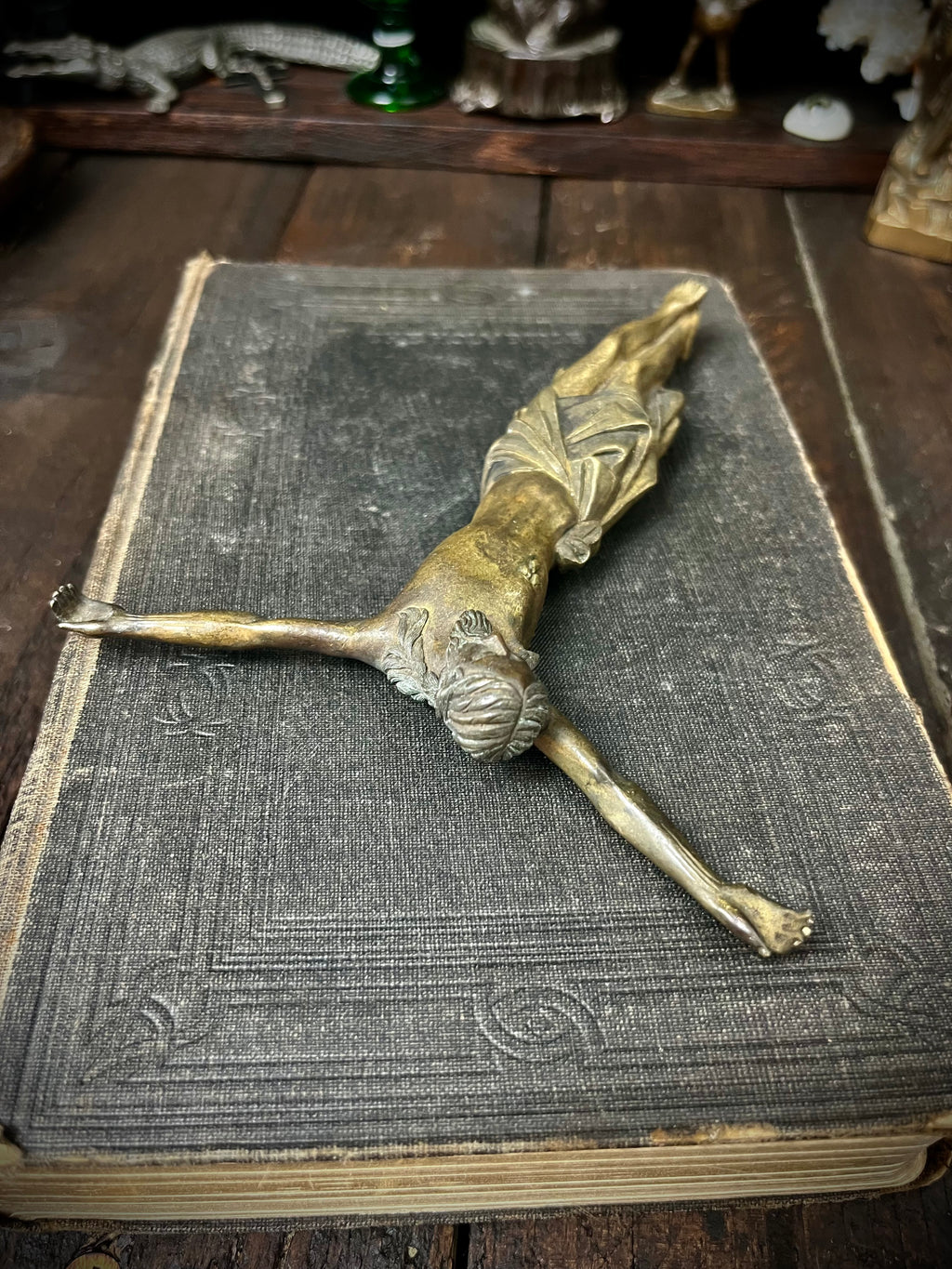 Bronze Cristo Morto Jesus Christ Statue