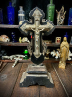 Late Victorian Gothic Revival Standing Altar Crucifix – Continental, c.1885–1915