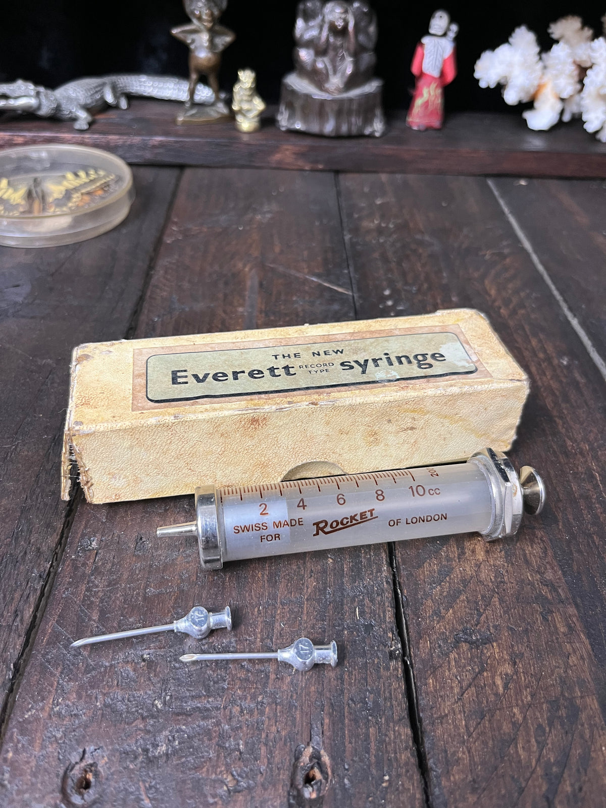 Vintage Everett Record 10cc Hypodermic Syringe – Wellcome Veterinary Lamb Dysentery Set