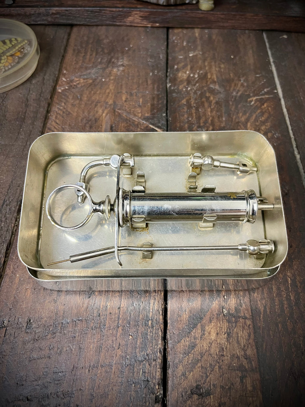 Vintage F. Thackray Ltd Haemorrhoid Injection Syringe Set – Stainless Steel Medical Instrument