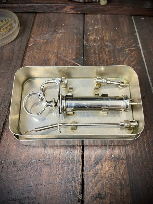 Vintage F. Thackray Ltd Haemorrhoid Injection Syringe Set – Stainless Steel Medical Instrument