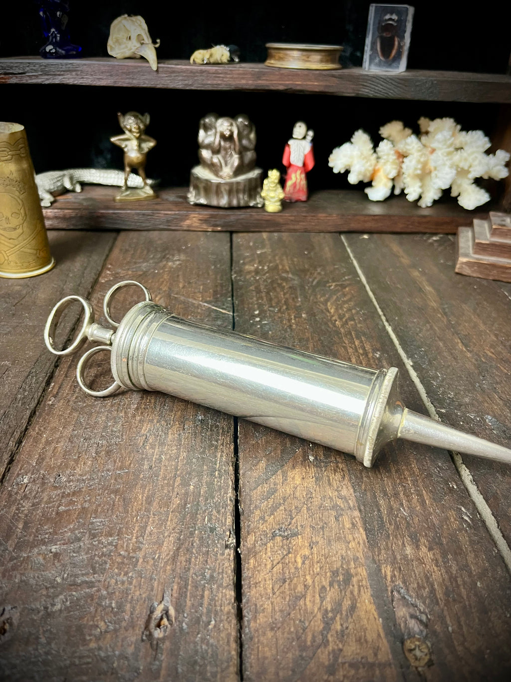 Vintage Allen & Hanburys Ltd 25cc Reusable Medical Syringe – Trade Mark 1715