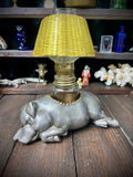 Vintage Morton’s Steakhouse “Sleeping Pig” Oil Lamp – Petite Choses USA – c.1980s