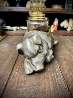 Vintage Morton’s Steakhouse “Sleeping Pig” Oil Lamp – Petite Choses USA – c.1980s