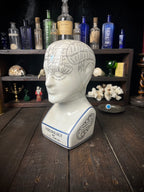 Vintage L.N. Fowler Phrenology Head – Ceramic Reproduction – 24cm